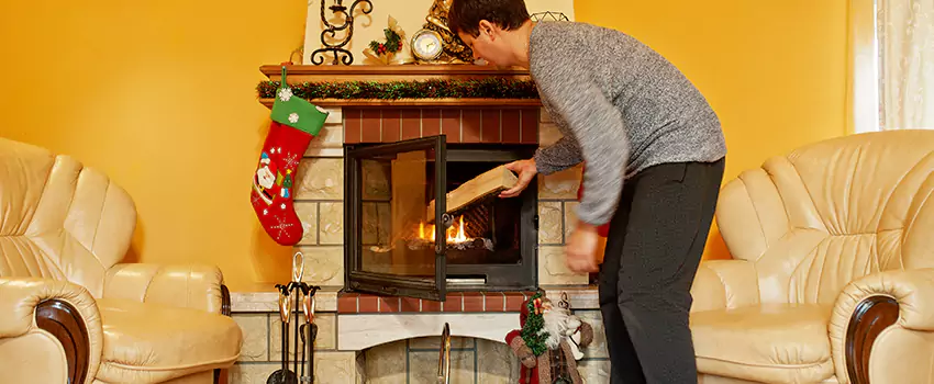 Rusted Metal Fireplace Restoration in Abilene, Texas